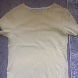 Talbots Light yellow Short Sleeve Top